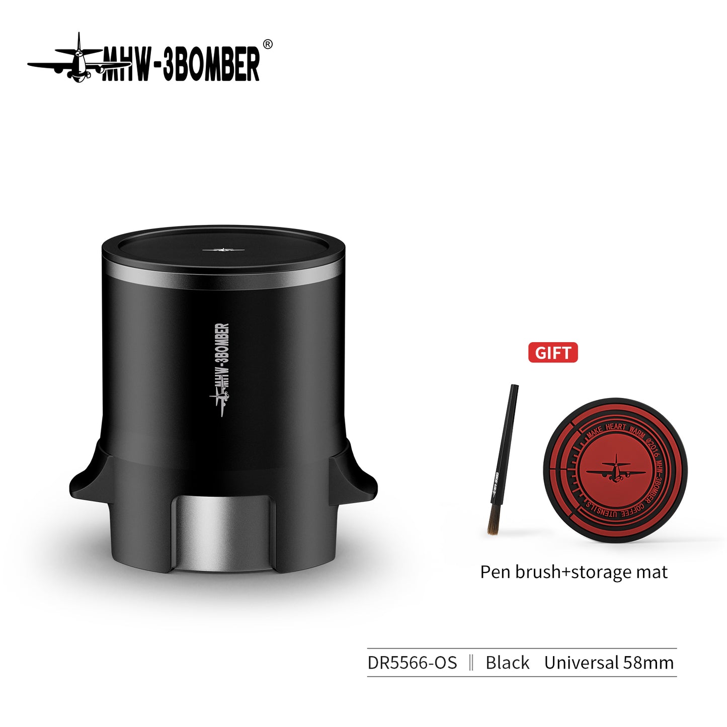 MHW-3Bomber SE Pro Espresso Shaker Funnel - Obsidian Black-58mm